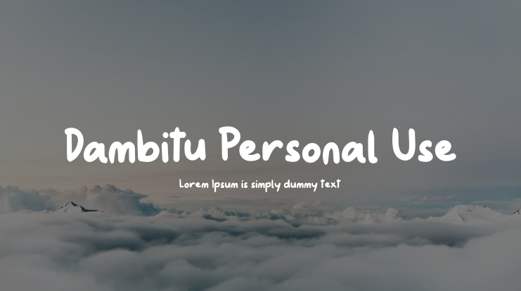 Dambitu Personal Use Font