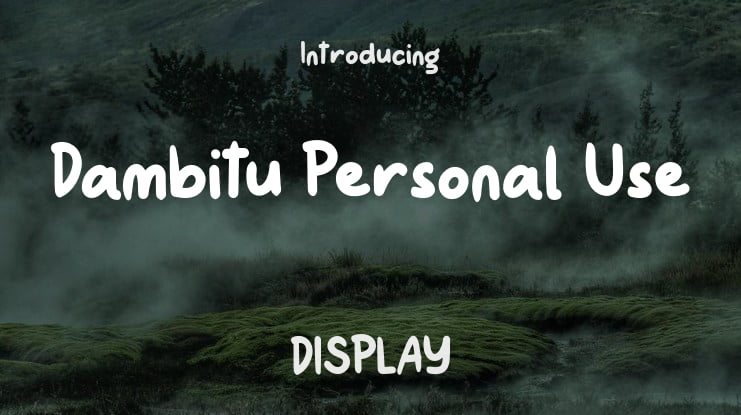 Dambitu Personal Use Font