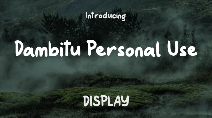 Dambitu Personal Use Font