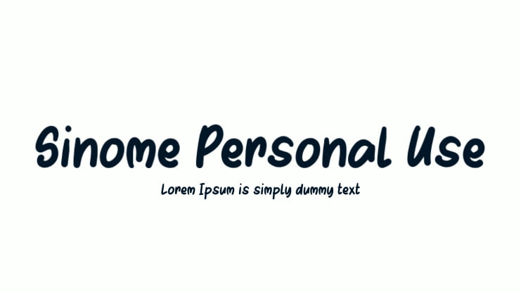 Sinome Personal Use Font
