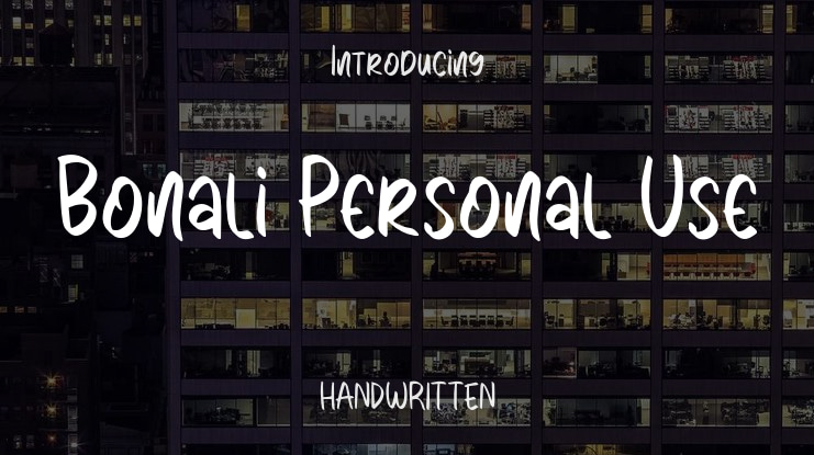 Bonali Personal Use Font