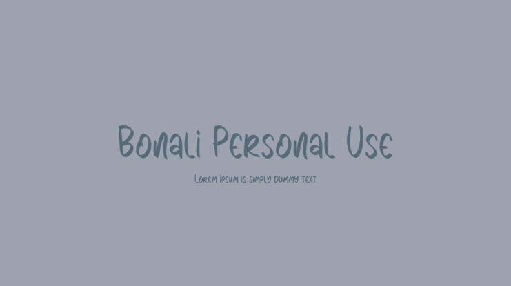 Bonali Personal Use Font