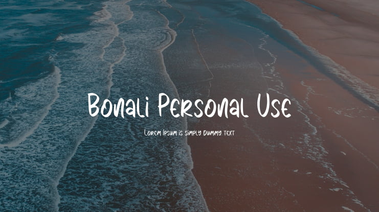 Bonali Personal Use Font