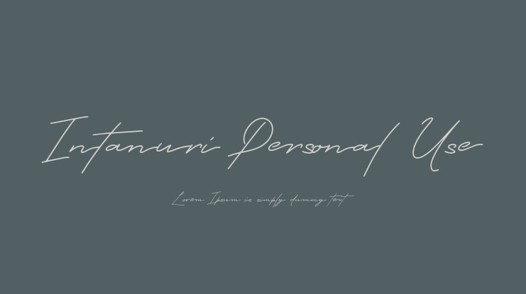 Intanuri Personal Use Font