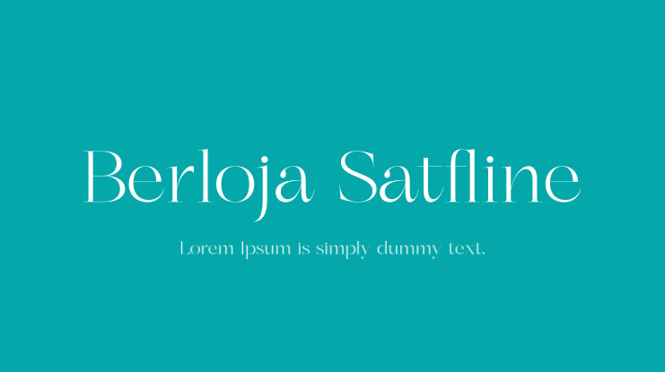 Berloja Satfline Font