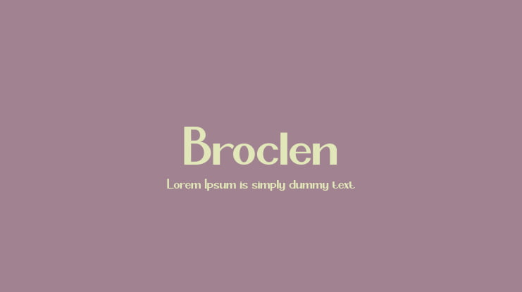 Broclen Font