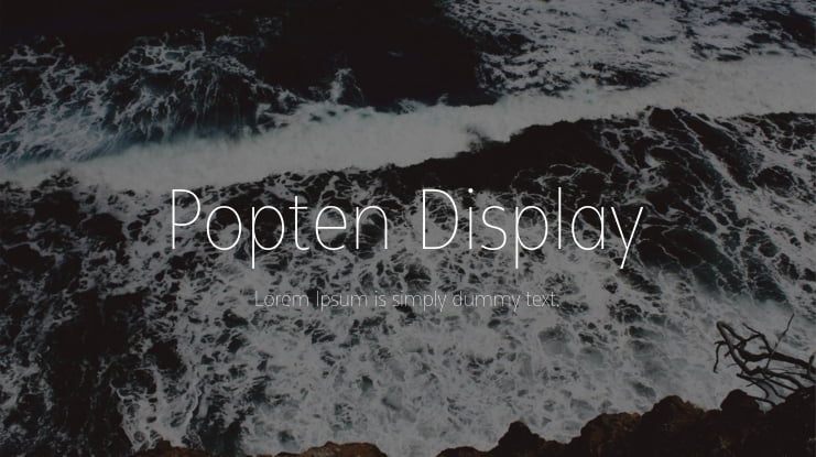 Popten Display Font