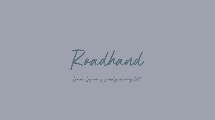Roadhand Font