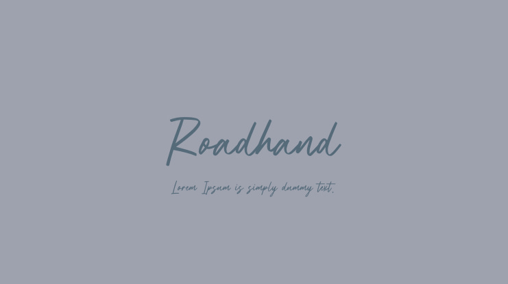 Roadhand Font
