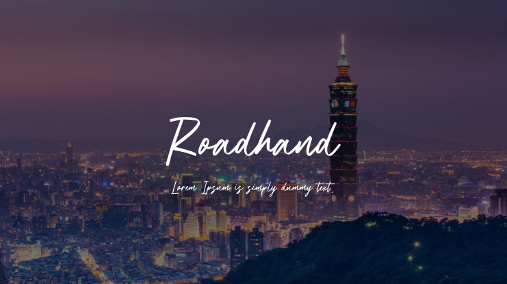 Roadhand Font