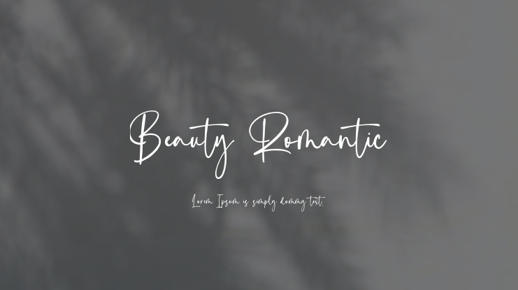 Beauty Romantic Font