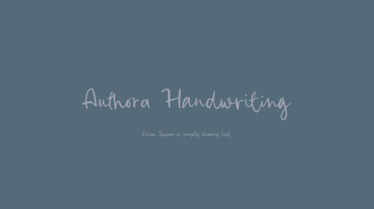 Authora Handwriting Font
