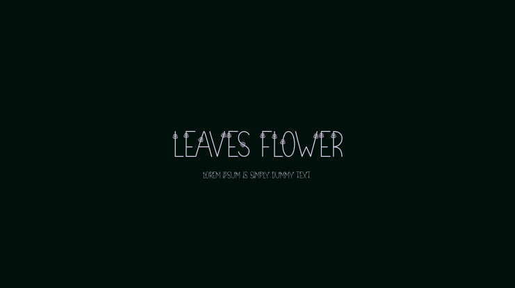 Leaves Flower Font