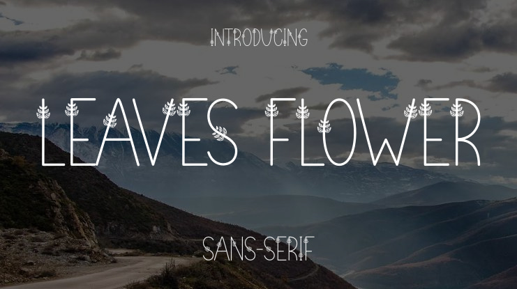 Leaves Flower Font