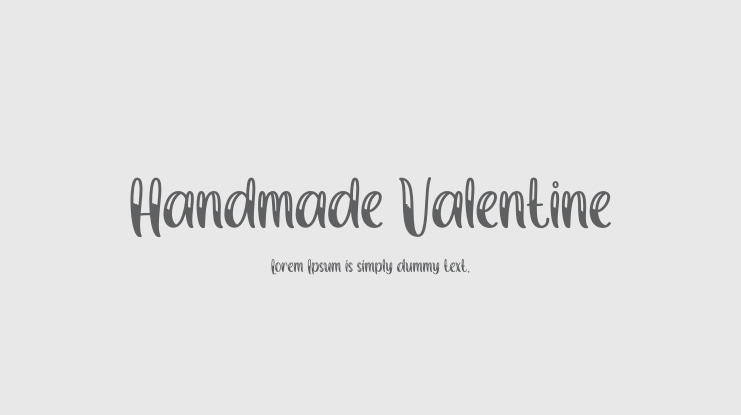 Handmade Valentine Font