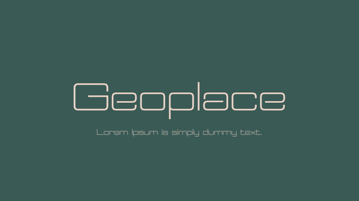 Geoplace Font Family