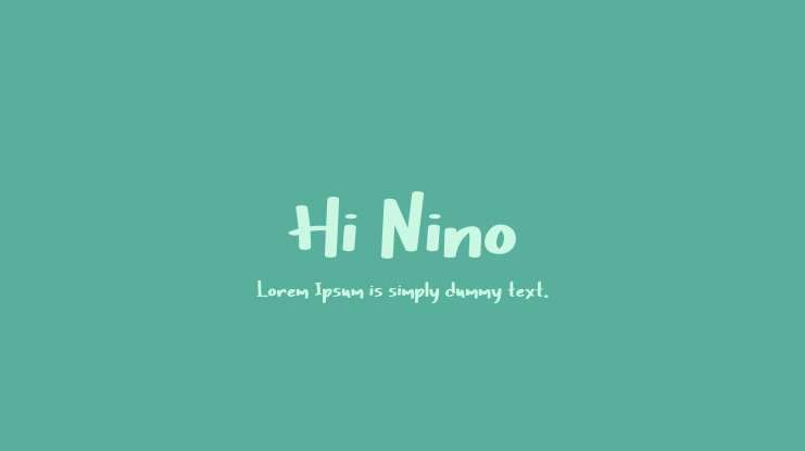 Hi Nino Font