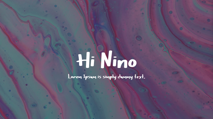 Hi Nino Font