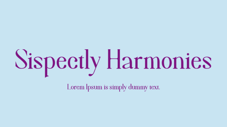 Sispectly Harmonies Font Family