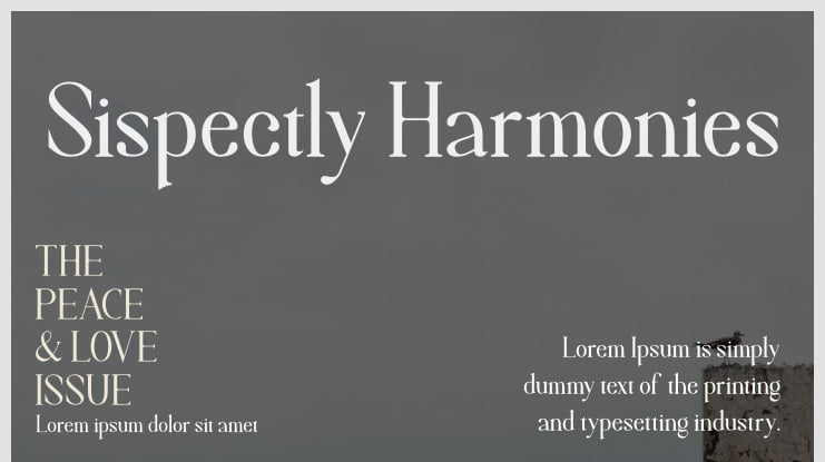 Sispectly Harmonies Font Family