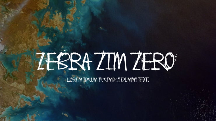 Zebra zim zero Font