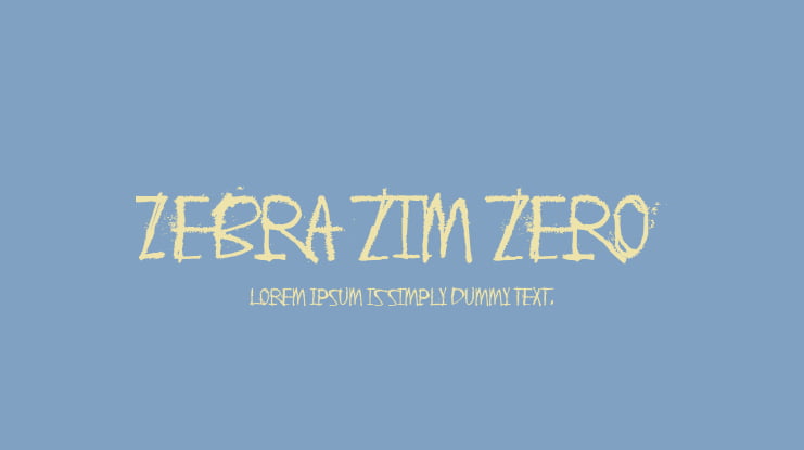 Zebra zim zero Font