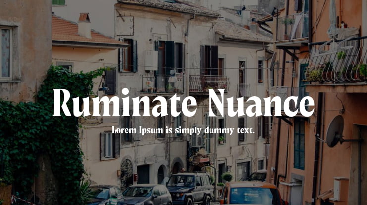 Ruminate Nuance Font