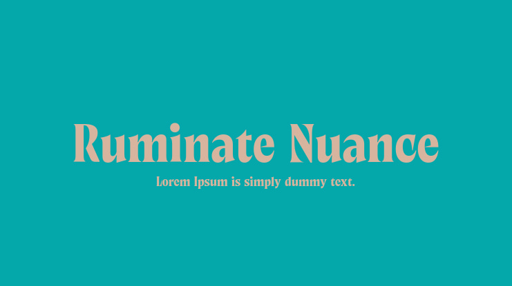 Ruminate Nuance Font