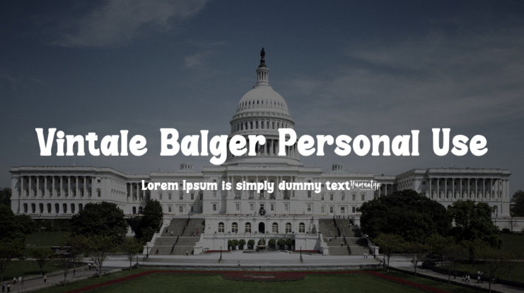 Vintale Balger Personal Use Font