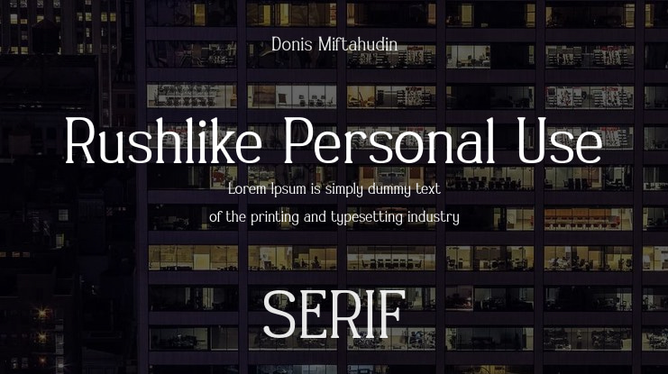 Rushlike Personal Use Font