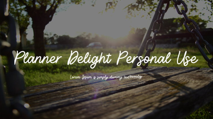 Planner Delight Personal Use Font