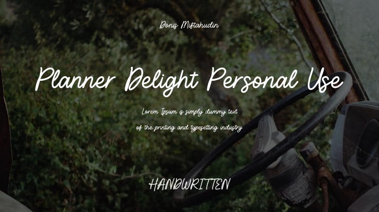 Planner Delight Personal Use Font