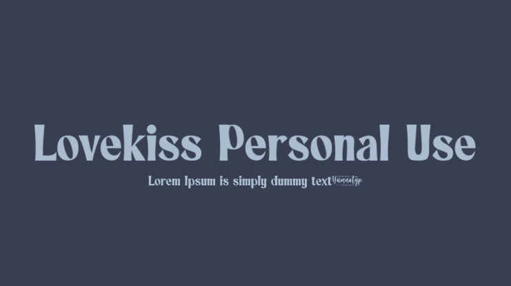 Lovekiss Personal Use Font