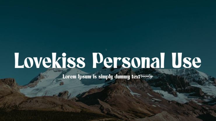 Lovekiss Personal Use Font