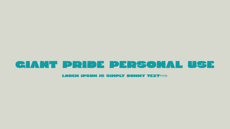 Giant Pride Personal Use Font
