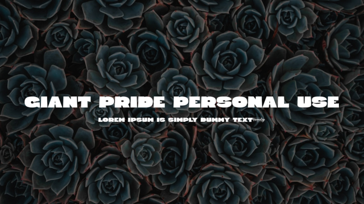 Giant Pride Personal Use Font