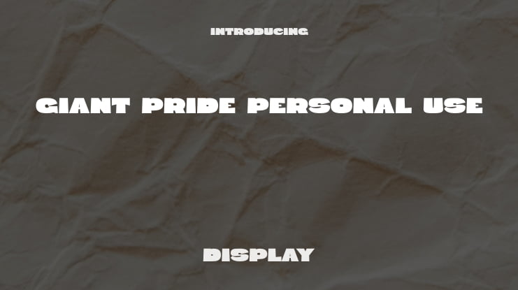 Giant Pride Personal Use Font