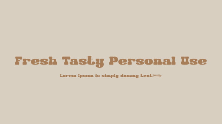 Fresh Tasty Personal Use Font