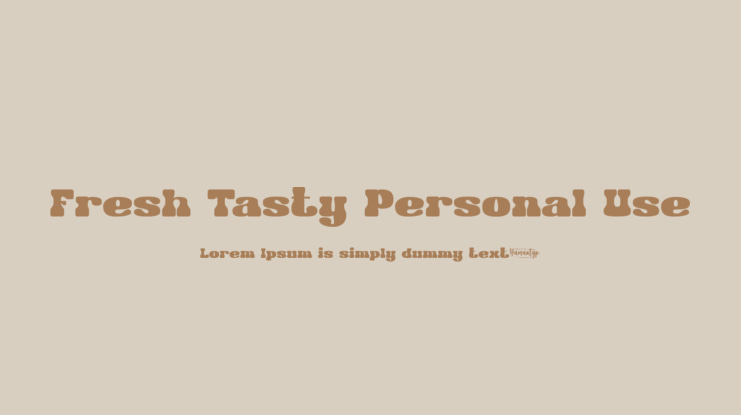 Fresh Tasty Personal Use Font