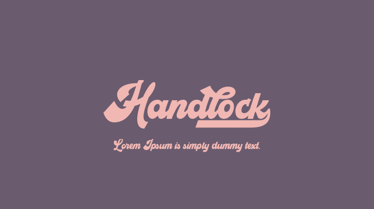 Handlock Font