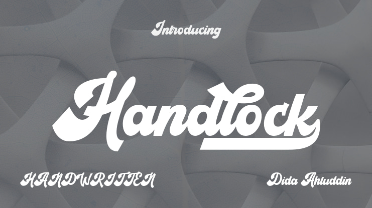 Handlock Font