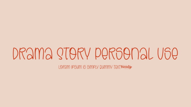 Drama Story Personal Use Font