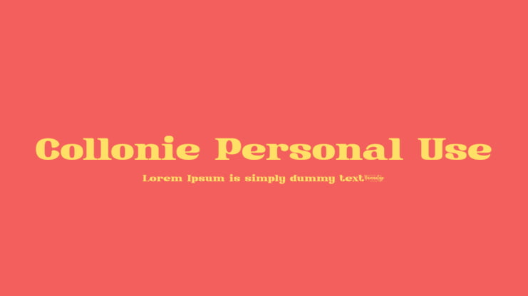 Collonie Personal Use Font