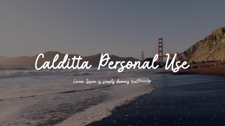 Calditta Personal Use Font