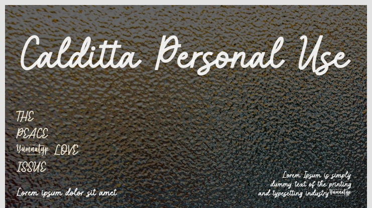 Calditta Personal Use Font