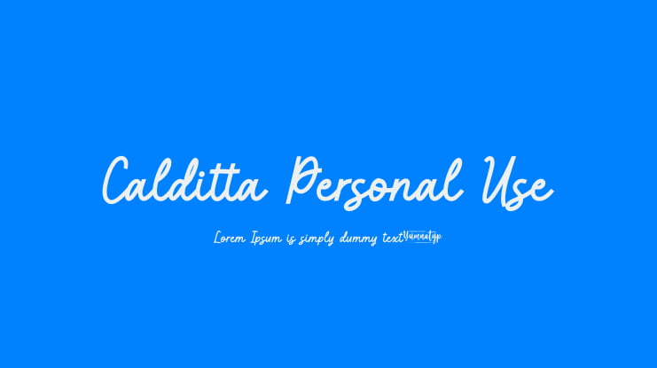 Calditta Personal Use Font