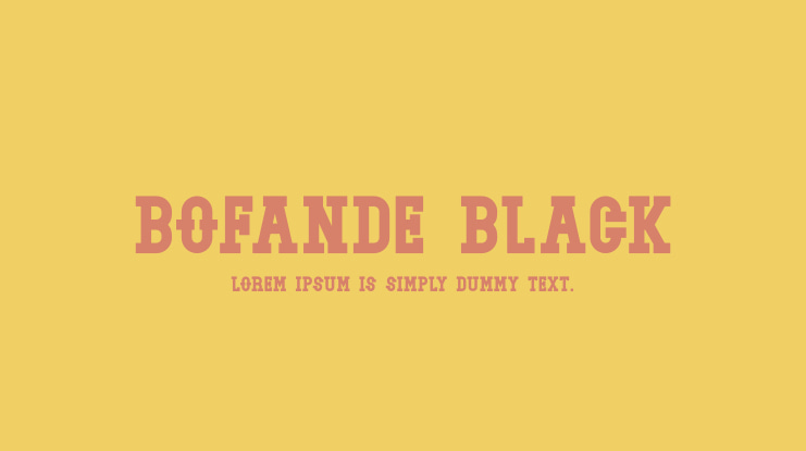Bofande Black Font Family