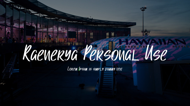Raenerya Personal Use Font