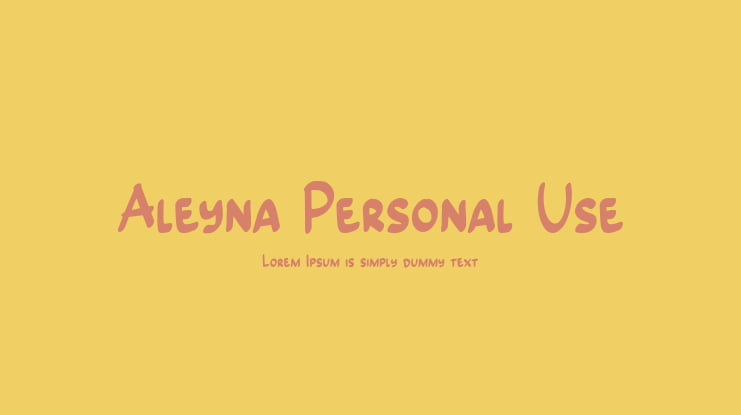 Aleyna Personal Use Font