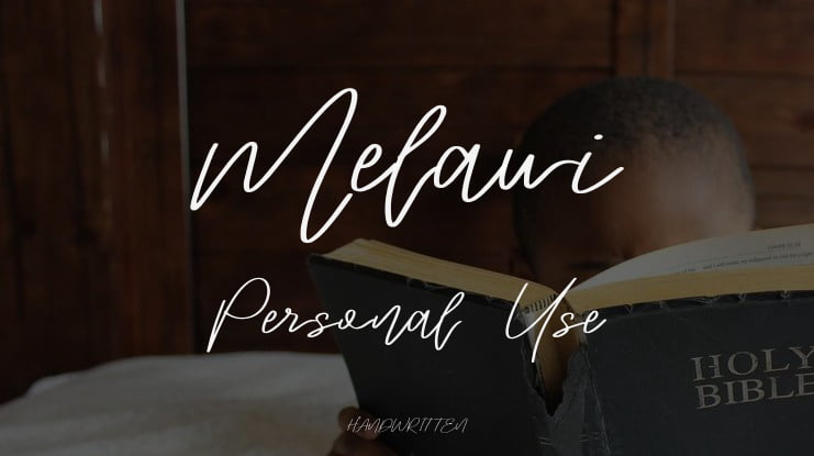 Melawi Personal Use Font